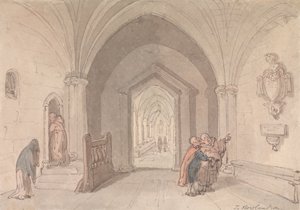 Scene in a Monastery by Thomas Rowlandson